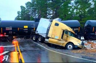 Аварии с поездами и грузовиками на дорогах - «Видео приколы»