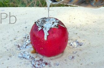Расплавленный свинец против яблока и апельсина - «Видео приколы»