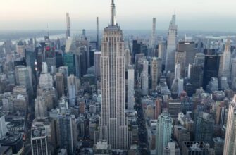 Манхэттен, Эмпайр Стейт с высоты птичьего полета 4K - «Видео приколы»